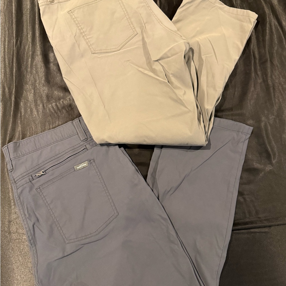 Eddie Bauer Men's Chinos in Blue and Tan